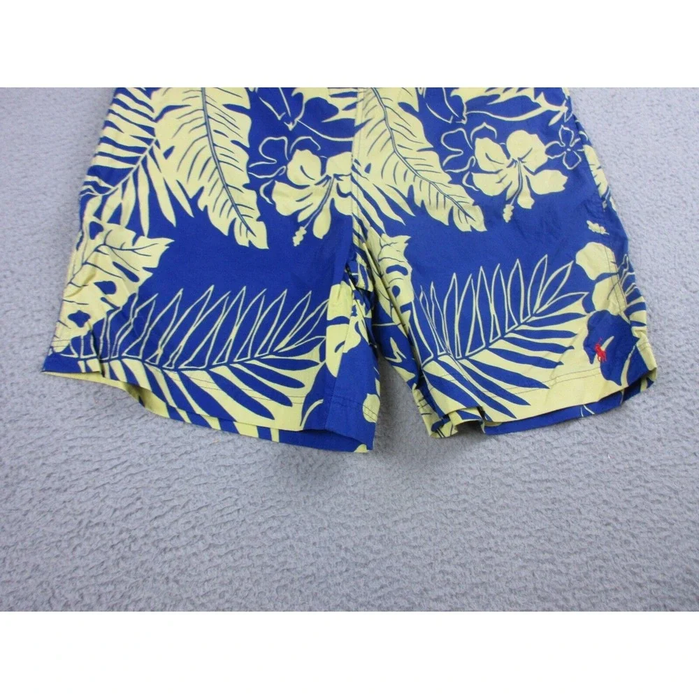 VINTAGE Polo‎ Sport Ralph Lauren Swim Trunks Mens Large Blue Floral 42x19